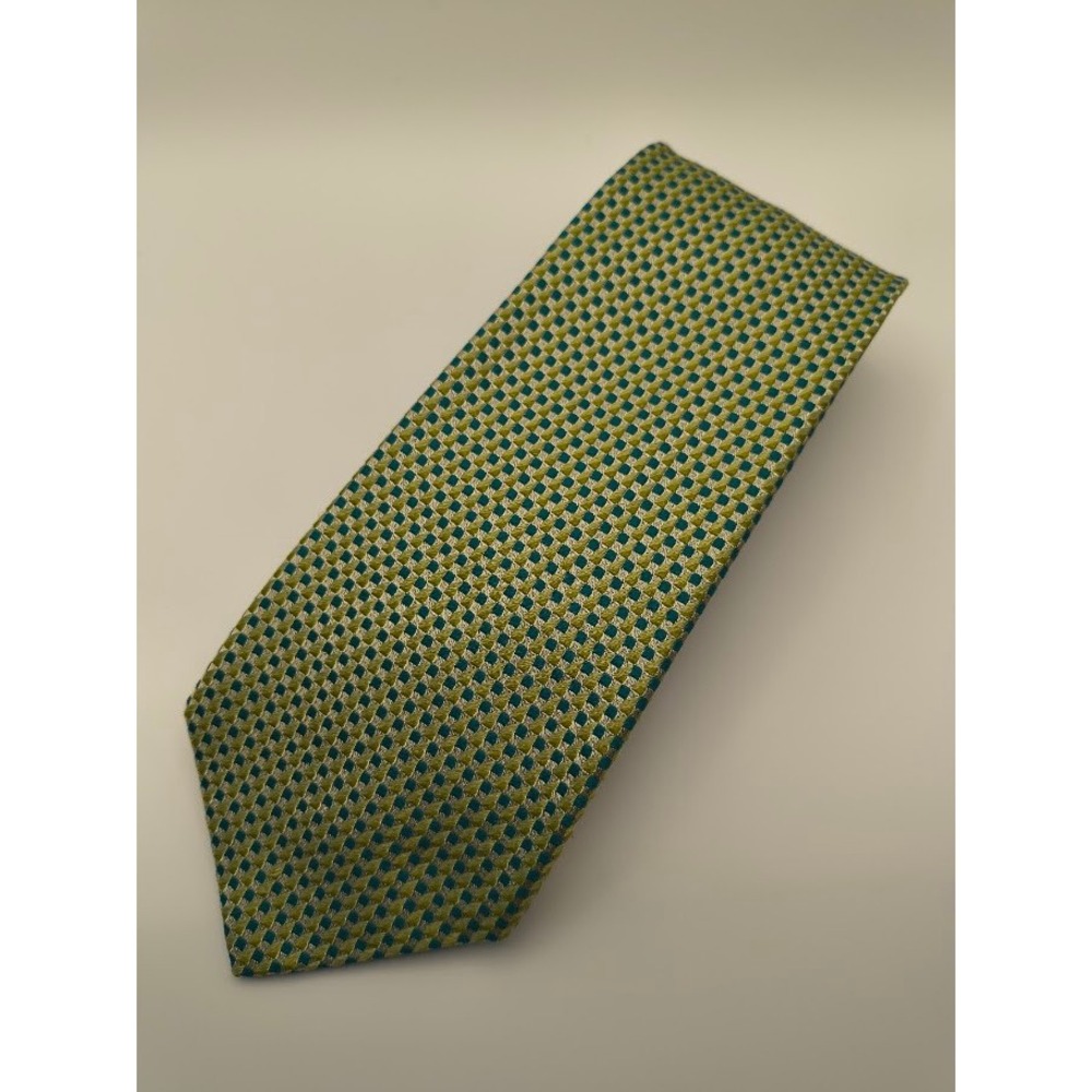 Banana Republic Mens Necktie Green Geometric Business Casual Work Tie